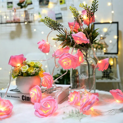 Rose LED Flower Fairy String Lights