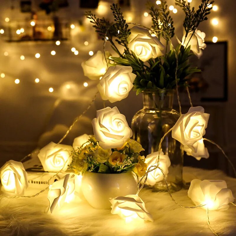 Rose LED Flower Fairy String Lights